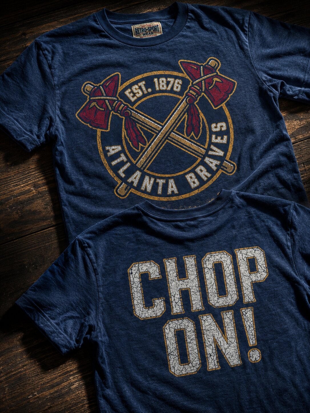 Atlanta Braves Chop On Vintage Tee