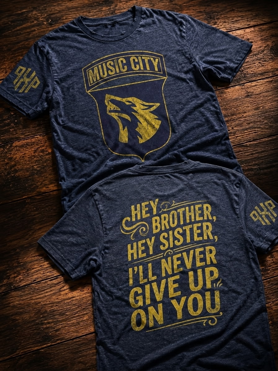 Music City Wolf Crest Vintage Tee